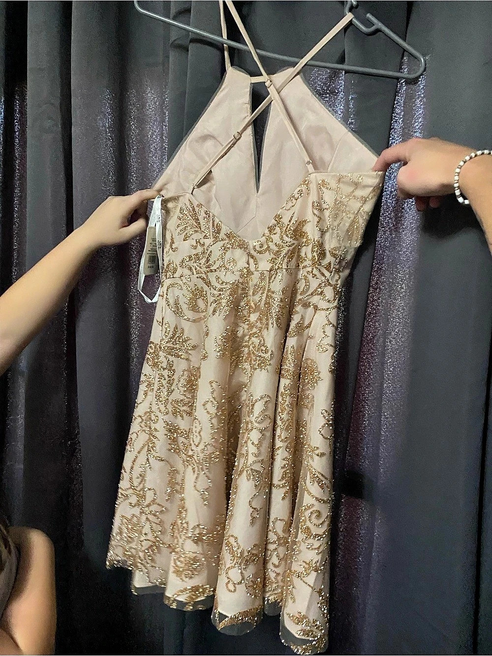 Fifteen Roses Rosegala Floral Sequin Mini Dress Size 4 NWT